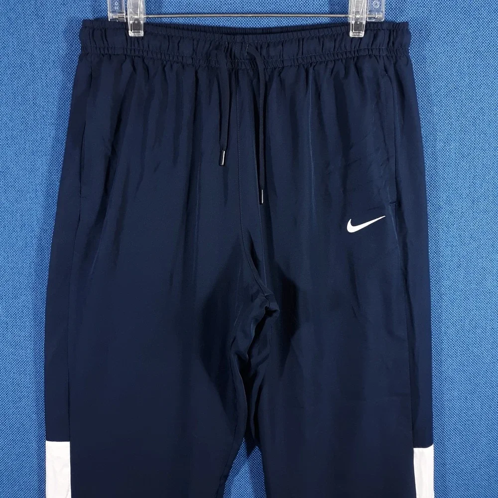Nike Track Pants Mens 2XL Inseam 32 Dri-Fit Blue Lined Elastic Waist